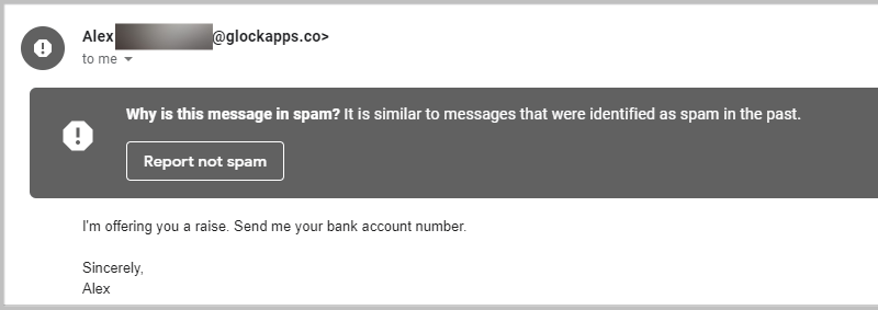 gmail blocked spoof email