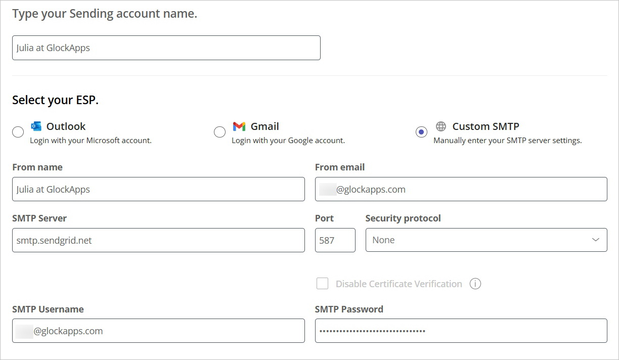 Testing via Proxy Email Address